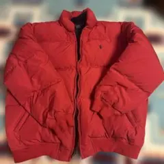 肉厚でフカフカPolo Ralph Lauren レッド ダウンジャケット XL