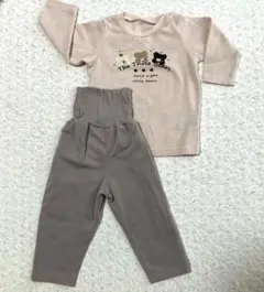ベビーパジャマセット 80cm クマ柄　腹巻