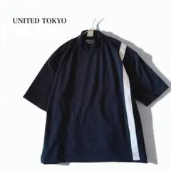 ユナイテッドトーキョーSAGA♢半袖Tシャツ ハイネック ライン 黒 シンプルのサムネイル