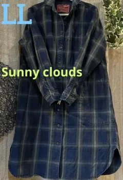Sunny clouds＊ロングシャツ＊チュニック＊チェック＊LLのサムネイル