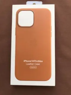iPhone14 Pro Max レザーケース 純正 Apple アンバー 新品