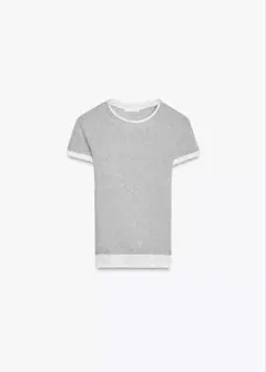 ZARA ダブルレイヤー風アシンメトリーTシャツ - メルカリ