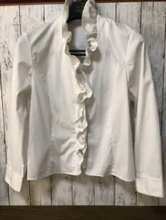 立ち襟フリルブラウス