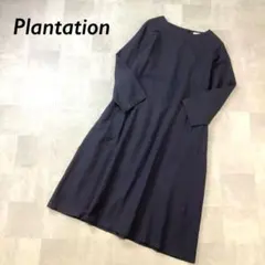 美品 Plantation ブレンド ワンピース ネイビーのサムネイル