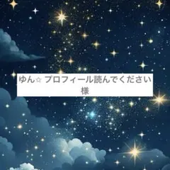 ゆん✩ プロフィール読んでください様専用ページ