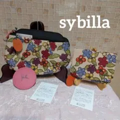 sybilla・シビラ・ノスタルジック花柄ミラー付ポーチ・ティッシュケースセット