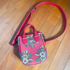KENZO ケンゾー　2WAYフラワープリントミニバッグ（牛革、花柄）