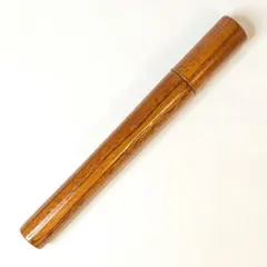香筒 筆入れ 欅 拭き漆 長さ約25㎝ 煎茶道具 線香筒 ケヤキ 摺漆 新品