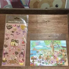 未使用★スウィートダッフィ★はさミニシール&イースターの絵葉書★ジェラトーニ★