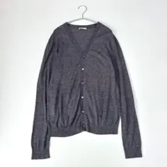 美品✨ヘルムートラング シルク混カーディガン グレー S 日本製 薄手　羽織り