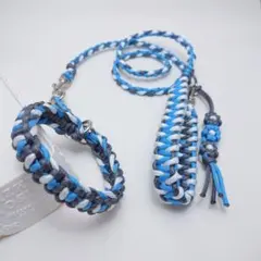 パラコードカフェリードS&ハーフチョークXSセット91(25-30cm)