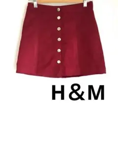 H&M バーガンディ タイトスカート　ボルドー ミニスカート Y2K