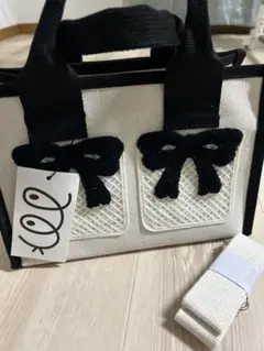 マコマキ MAKOMAKI リボン バッグ ショルダー付き 数回使用 韓国
