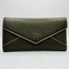 極美品】MICHAEL KORS エンベロープ 長財布 オリーブ×ピンク - メルカリ
