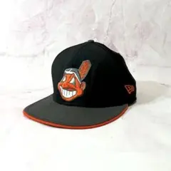 New Era INDIANS (インディアンス) キャップ ブラック グレー