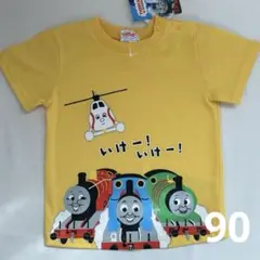 きかんしゃトーマス 半袖Tシャツ イエロー 90cmのサムネイル