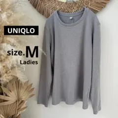【UNIQLOユニクロ】ヒートテックフリースクルーネックT（長袖）レディースM