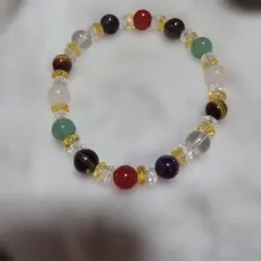 天然石 マルチカラーブレスレット