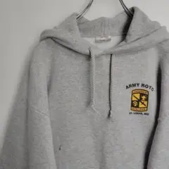 ヘインズ パーカー スウェット フーディー グレー プリントロゴ メンズL