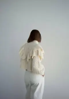 ZARA フリル付きニットセーター Sサイズ