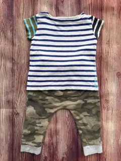 デニムダンガリー　半袖Tシャツ　babygap パンツ　セット