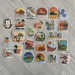 ハワイ　ハワイアンステッカー　防水　25枚　スーツケース　キャリーケース