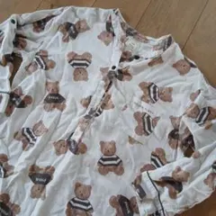 ジェラートピケ　ルームウェア　ワンピース　テディベア　ベア柄　クマ柄