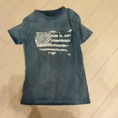 FULL GLOW 星条旗柄 ポケットTシャツ インディゴ L