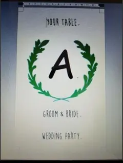 エスコートカード　英語　席次　カード