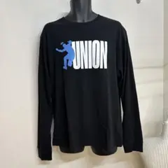 UNION グラフィック長袖カットソー 黒