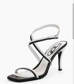 DIESELクロスストラップ サンダル ホワイト ブラック