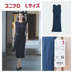 ユニクロ　プリーツワンピース/ノースリーブ