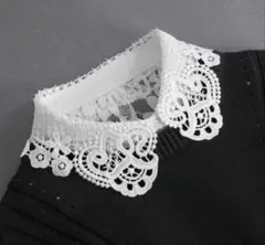 つけ襟　レース　白