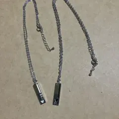 ミッキーマウス シルバーネックレス 2本セット