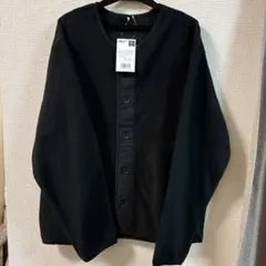 フリースカーディガン　メンズ　Mサイズ　ブラック