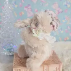 ハンドメイド ぬいぐるみ うさぎ　寄り添ううさぎ 単体　一点もの インテリア ハンドメイド うさぎ ぬいぐるみ 一点もの 寄り添ううさぎ - メルカリ