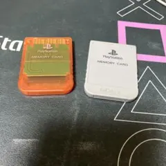 12.20.土⭐️PS1 メモリーカード オレンジ ホワイト セット⭐️