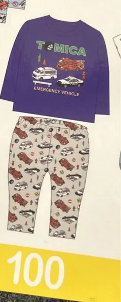 トミカ パジャマセット 100cm パジャマ　長袖