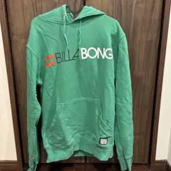 BILLABONG グリーン フード付きパーカー　Mサイズ