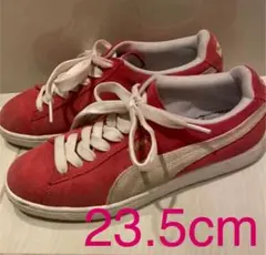 プーマ　PUMA スニーカー　23.5cm スエード　赤系