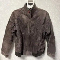 90s MCM ピッグスエード スウィングジャケット ドリズラー 裏地チェック柄のサムネイル