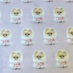 ポメラニアン柄　生地幅×50cm