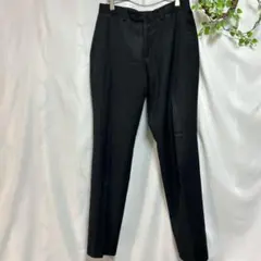 スラックス パンツ ブラック シンプル 薄手 春夏 レディース