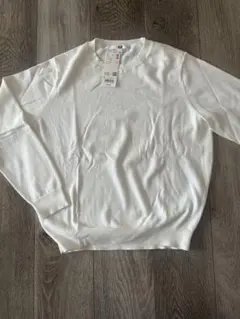 【新品】ユニクロ　ウォッシャブルコットンクルーネックセーター