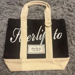 ハリプ herlipto Canvas Mini Toteトートバッグ ブラック - メルカリ
