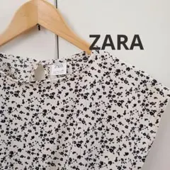 ZARA 花柄 フレンチスリーブ オールインワン パンツ