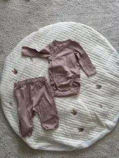 H&M ボディスーツ&パンツセット　ロンパース　花柄　ピンク