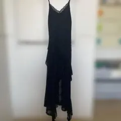フリージア花柄レースアシメフリルキャミワンピース