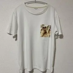GLOBAL WORK メンズ Tシャツ ボタニカル柄ポケット
