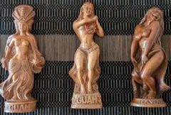 GUAM HAWAIIフラダンサー置物3体セット